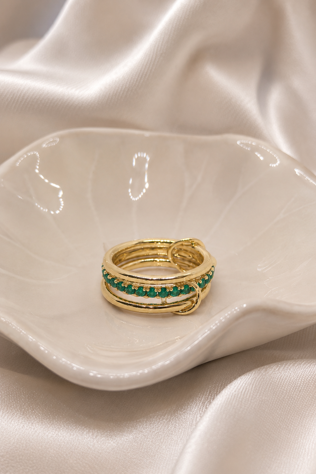 Emeraldin Stacked Ring