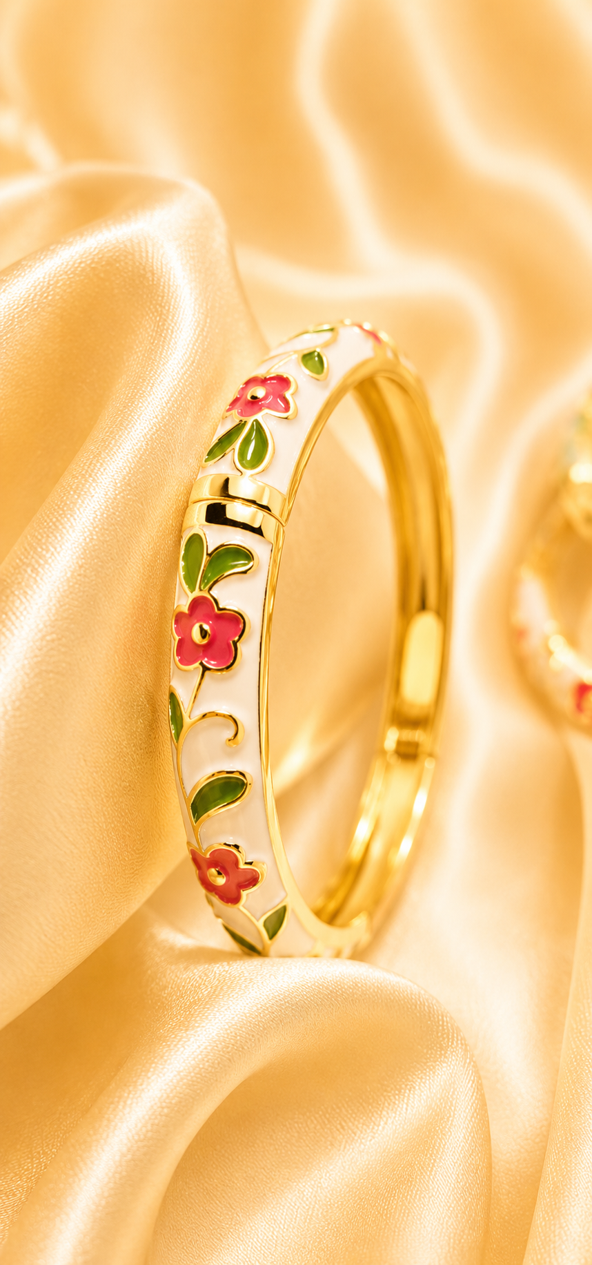 Pink Floral Bangle