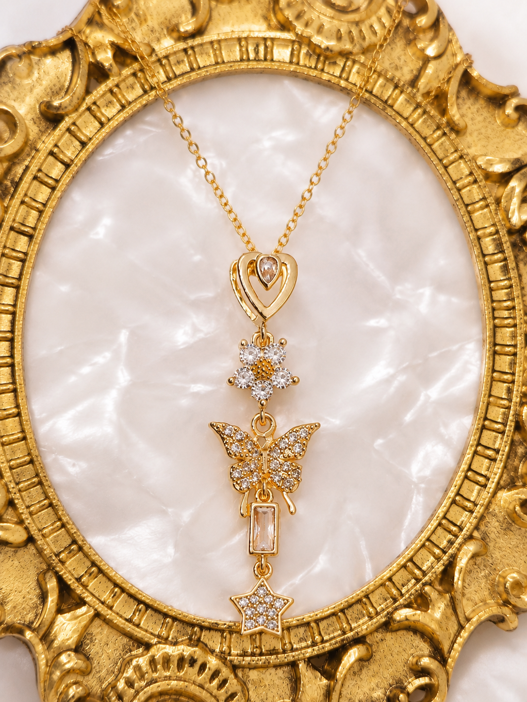 Butterfly Drop Necklace