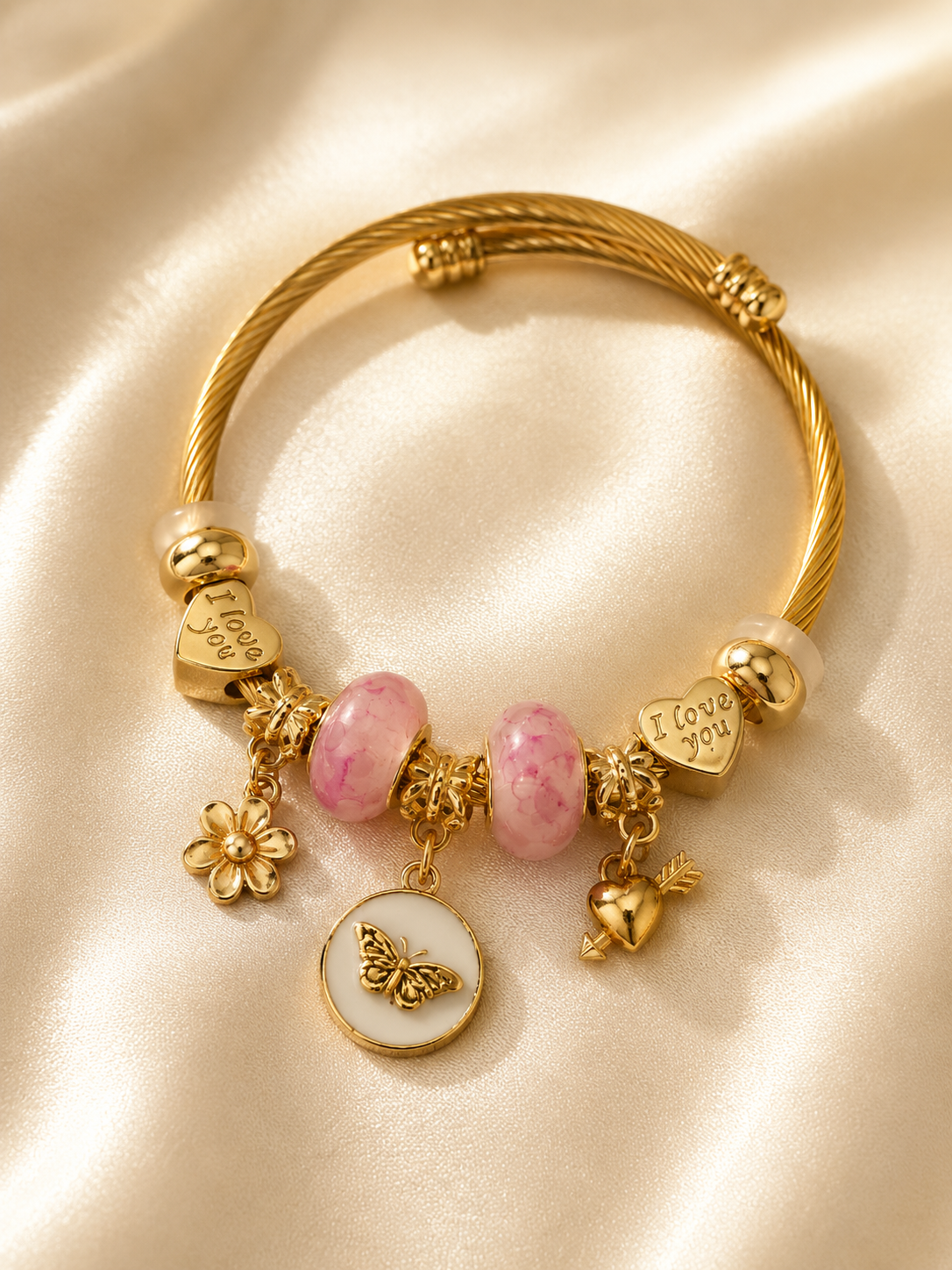 White Butterfly Bracelet