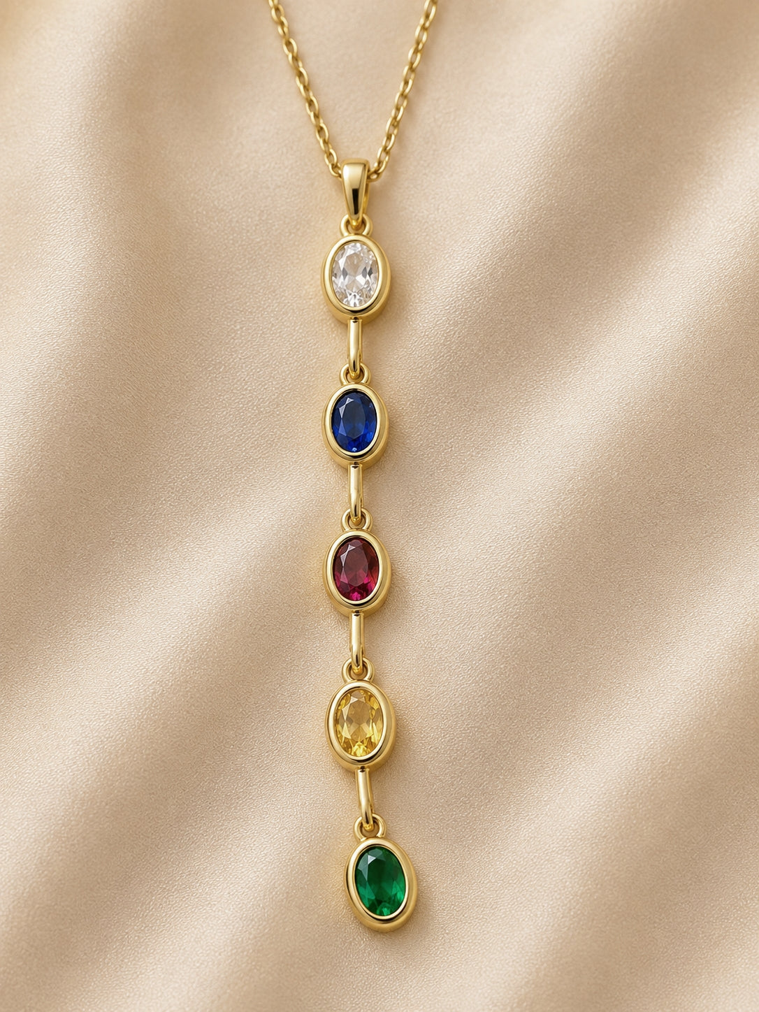 Gemstones Drop Necklace