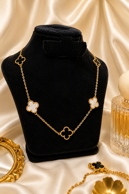 Two Tone Clover Necklace
