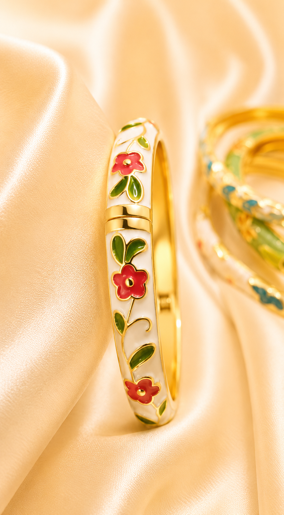 Pink Floral Bangle