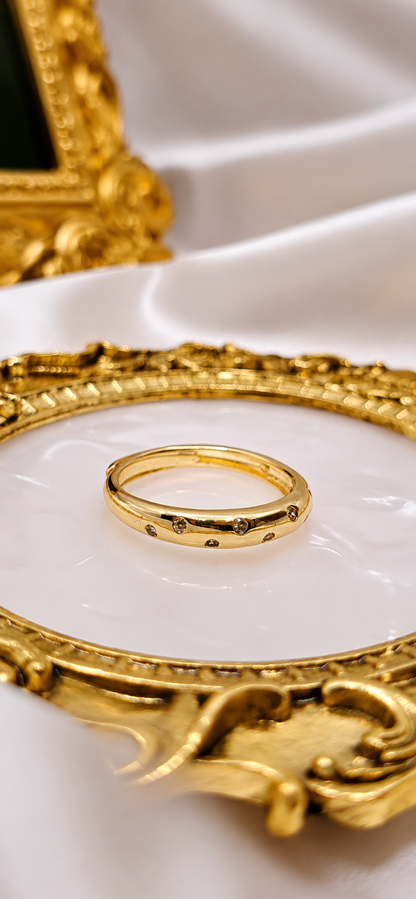 Stone Band Pinky Ring