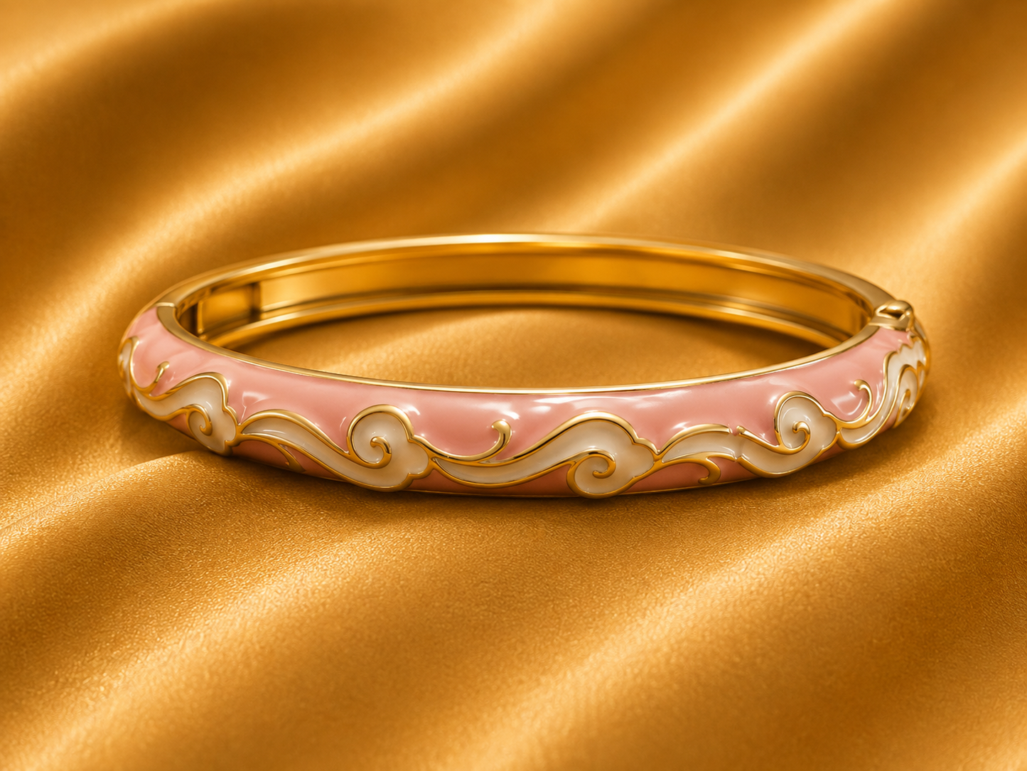 Pink Flowers Bangle
