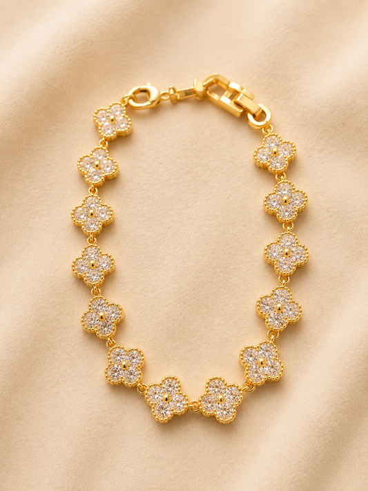 Diamond Clover Bracelet