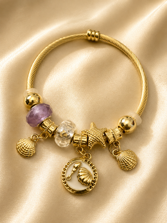 Purple Shell Bracelet