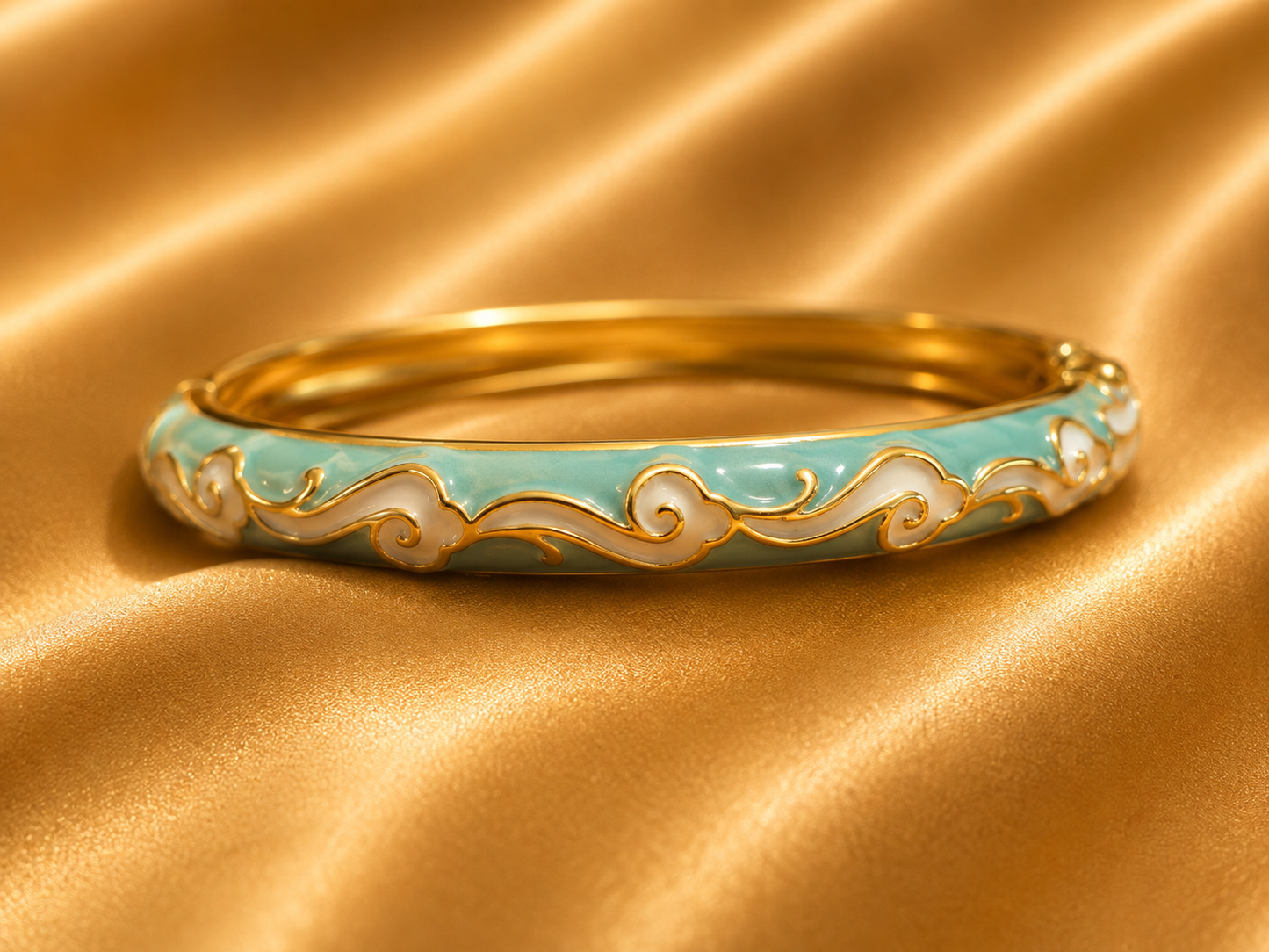 Teal Waves Bangle