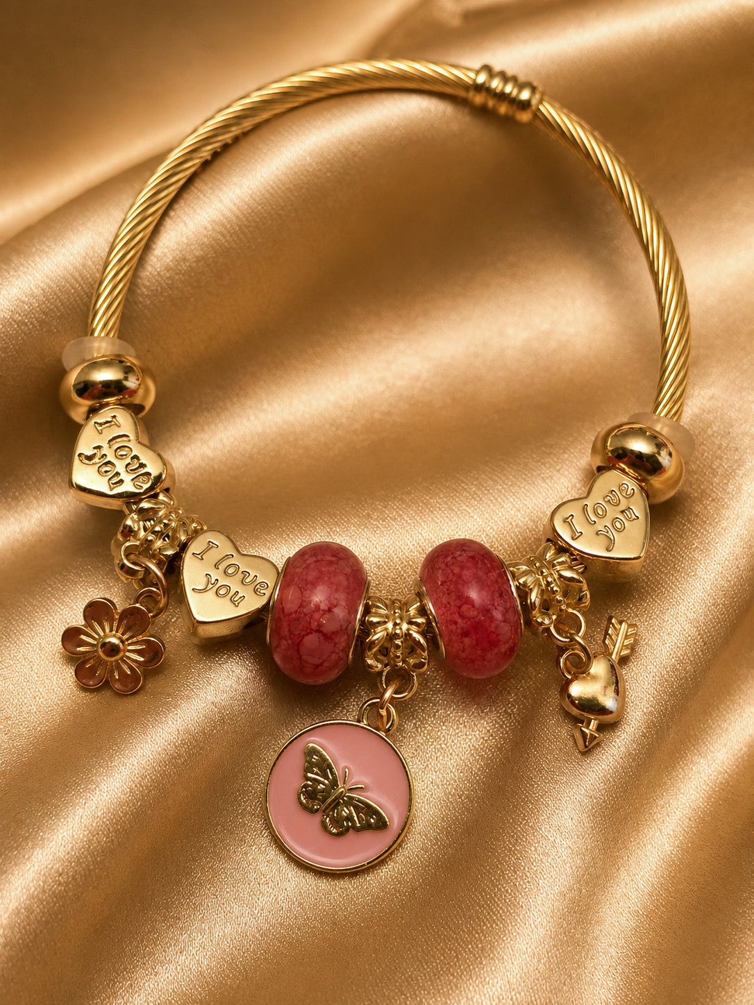 Pink Butterfly Bracelet