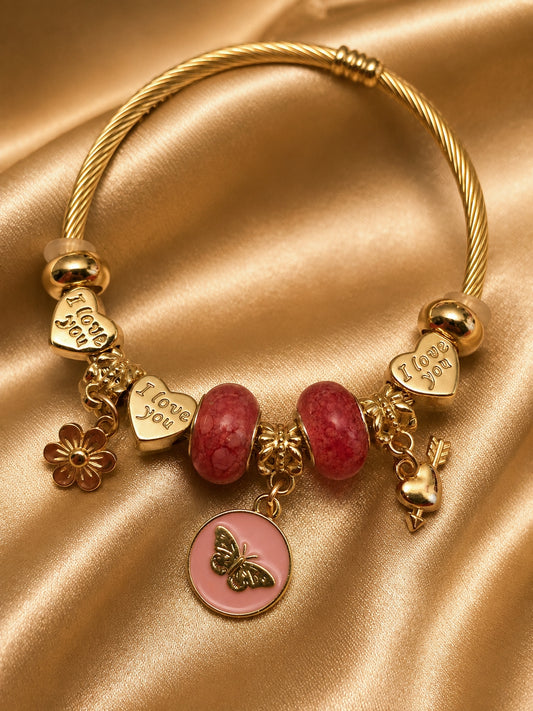Pink Butterfly Bracelet