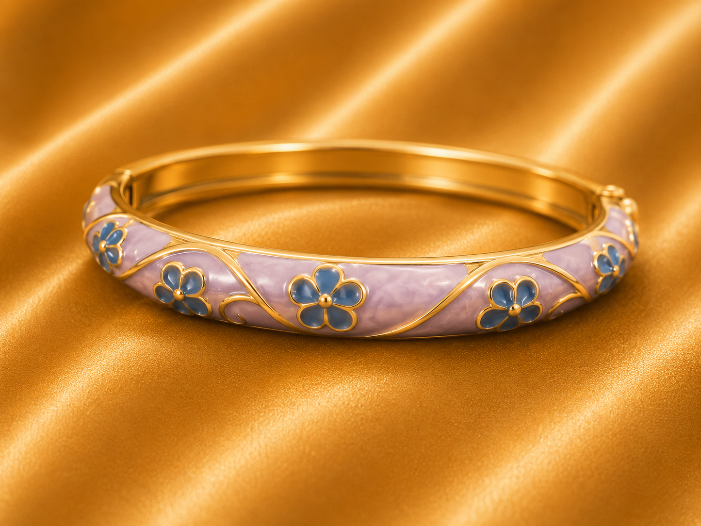 Purple Flowers Bangle