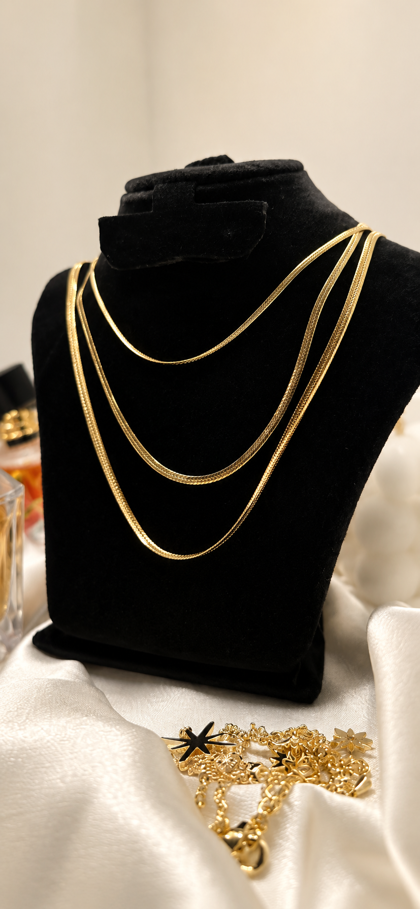 The Snake Skin Triple Necklace