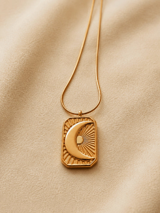 Moon Stamp Necklace
