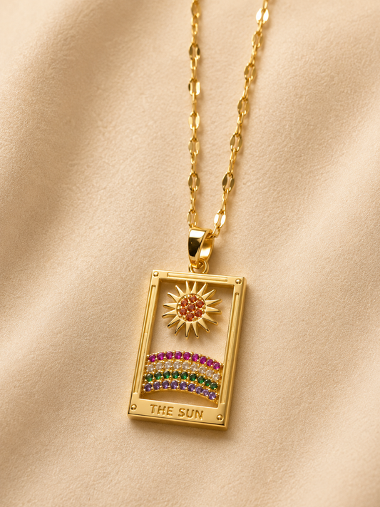 The Sun Tarot Card Necklace
