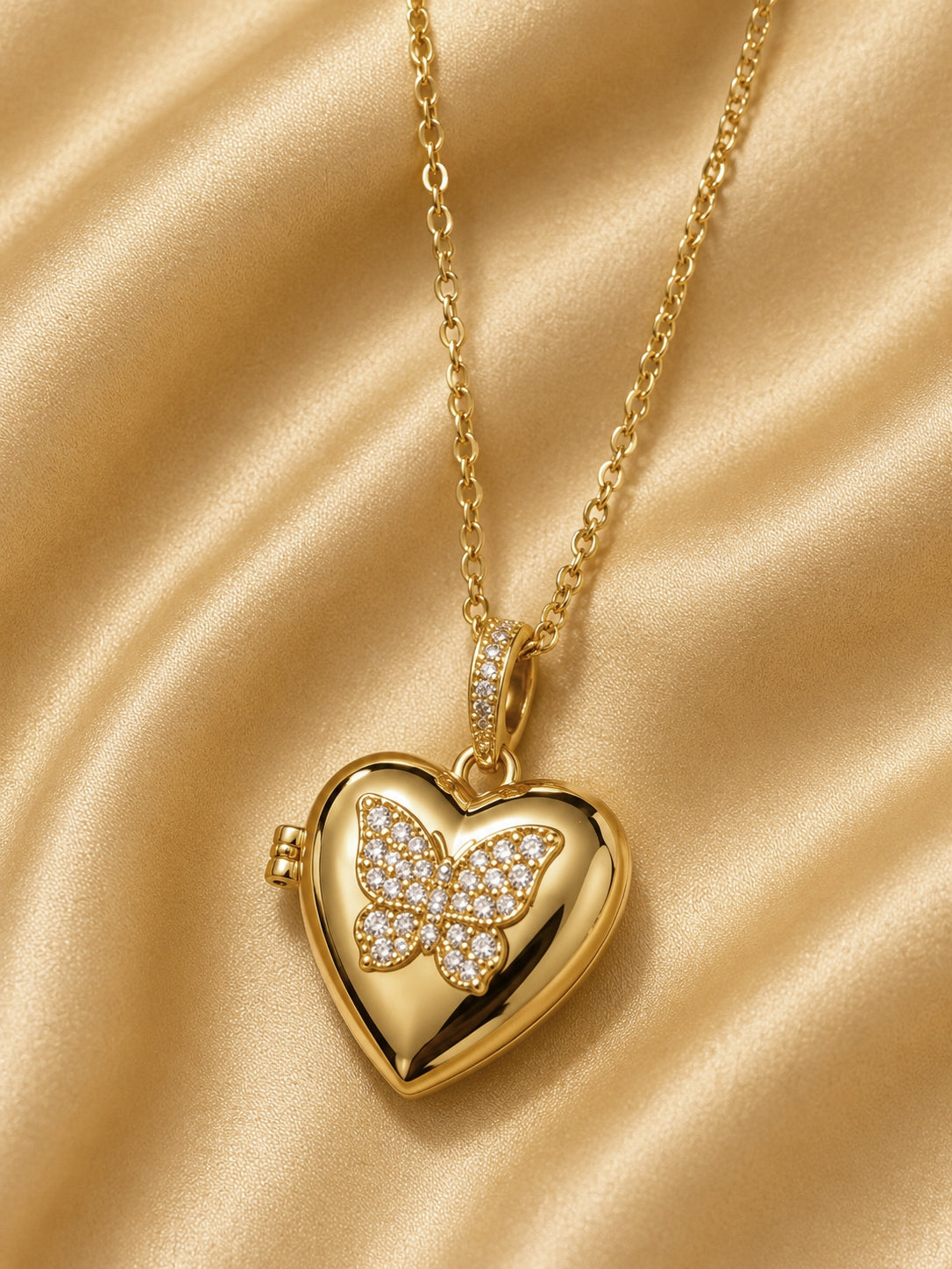 Butterfly Locket Necklace